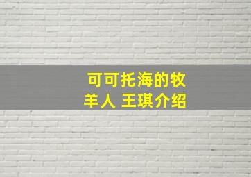 可可托海的牧羊人 王琪介绍